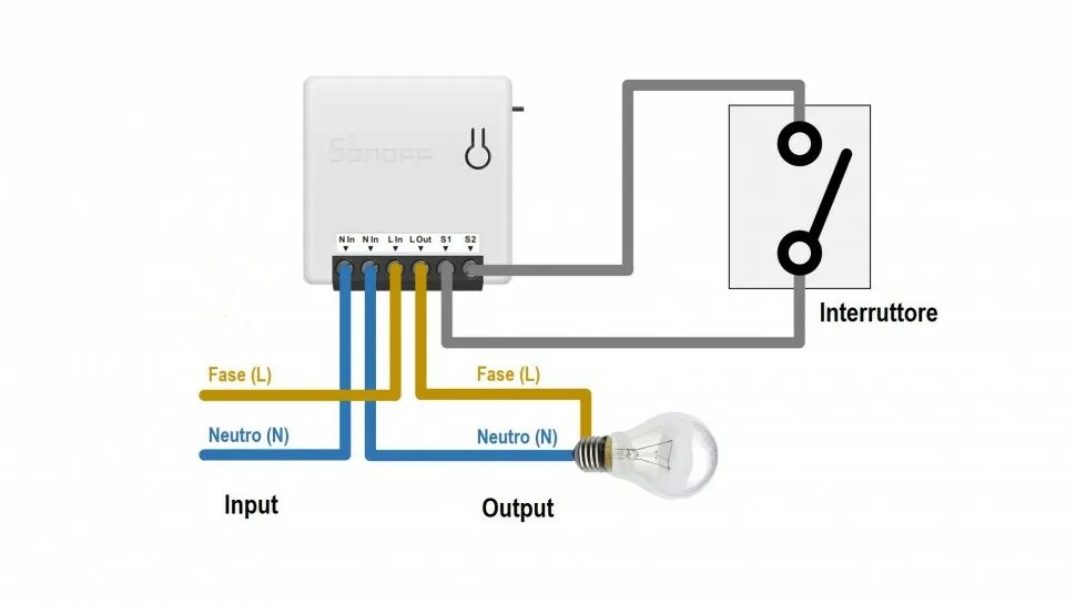 Подключение смарт реле Sonoff mini