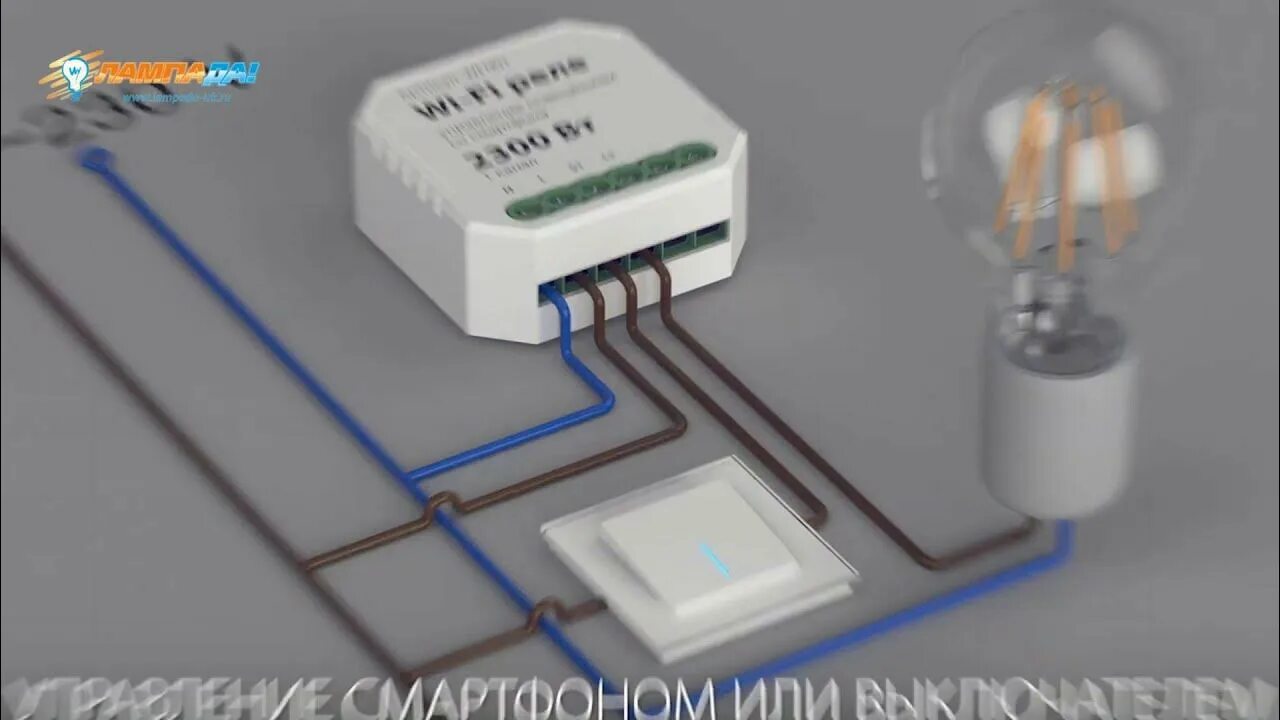 Подключение смарт реле WI-FI реле от Elektrostandard ™ для управления электроприборами из любой точки м