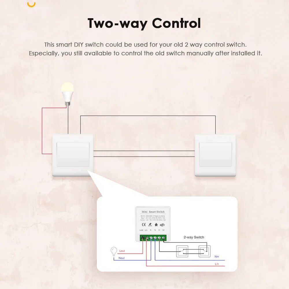 Подключение смарт свитч к выключателю Умный выключатель Tuya Zigbee 3,0 для умного дома, двухстороннее Голосовое управ