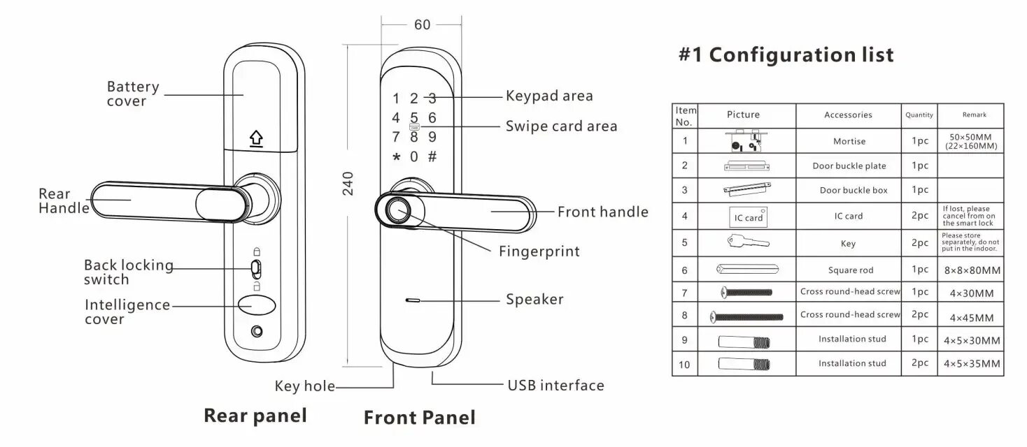 Подключение смарт замка levinson TTLock iLock01 Smart Lock Användarmanual - Manualer+