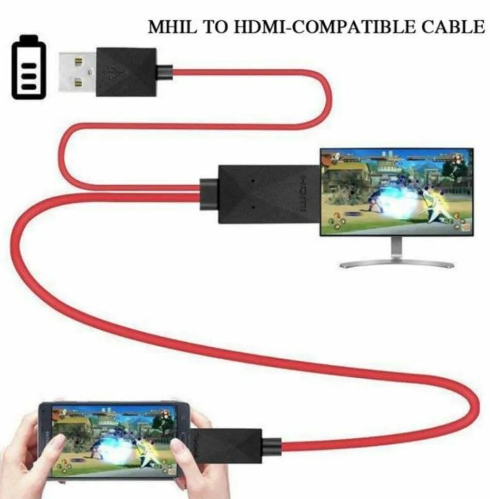 Подключение смартфона к телевизору hdmi Кабель Apple Lightning, HDMI чдкабель - купить по низкой цене в интернет-магазин