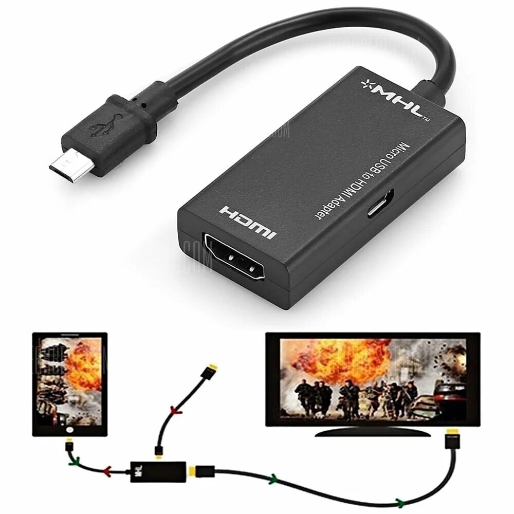 Подключение смартфона к телевизору hdmi переходник Интернет тв адаптер