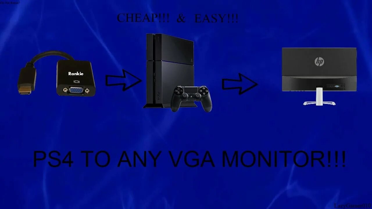 Подключение сони плейстейшен 4 к телевизору HOW TO PLAY PS4/XBOX ON VGA MONITOR Tutorial - YouTube