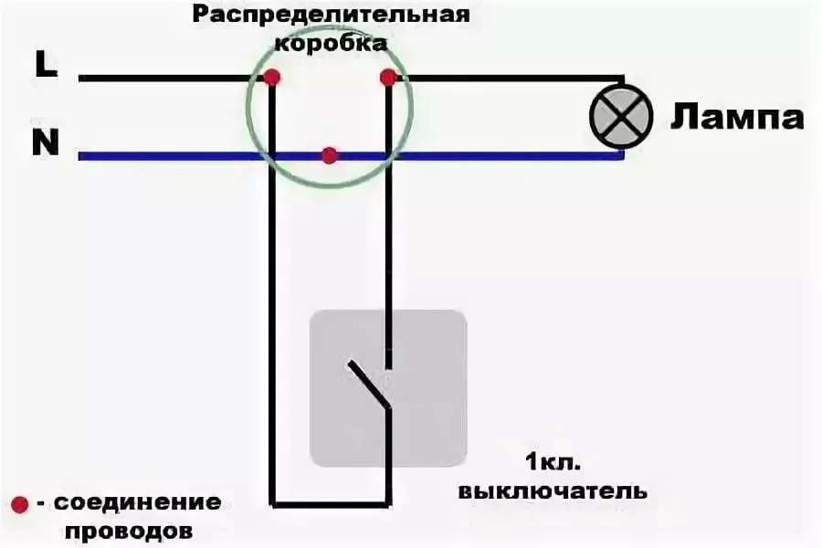 Схема подключения светильника с выключателем фото, видео - 38rosta.ru