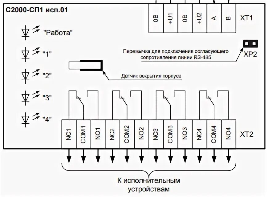 Подключение сп 1 Технические средства ИСБ Болид для управления устройствами и системами противопо