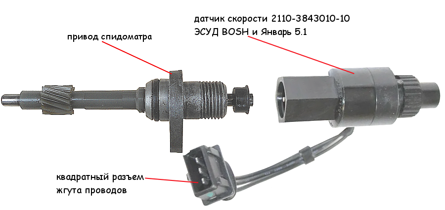 Подключение спидометра ваз 2114 Датчик скорости ЭСУД ВАЗ 21083, 21093, 21099