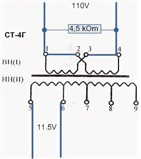 Подключение ст 4 Трансформатор ст 5мп схема