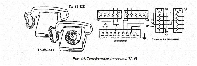 Подключение старого телефона Схема телефона та 68