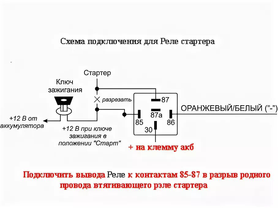 Подключение старой реле стартера Блог сообщества Club Camry, Vista и Prominent (V30) - DRIVE2