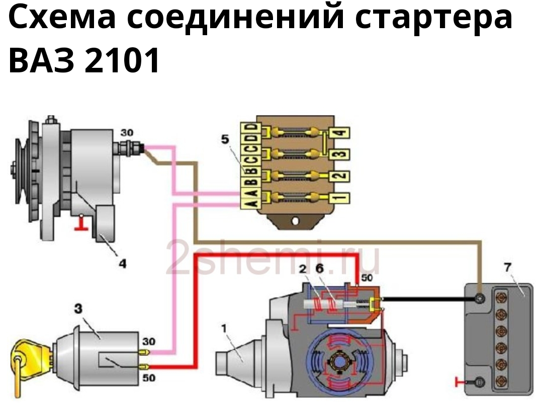 Подключение стартера к бензиновому генератору схема ваз 2101 схема подключения замка Дзен