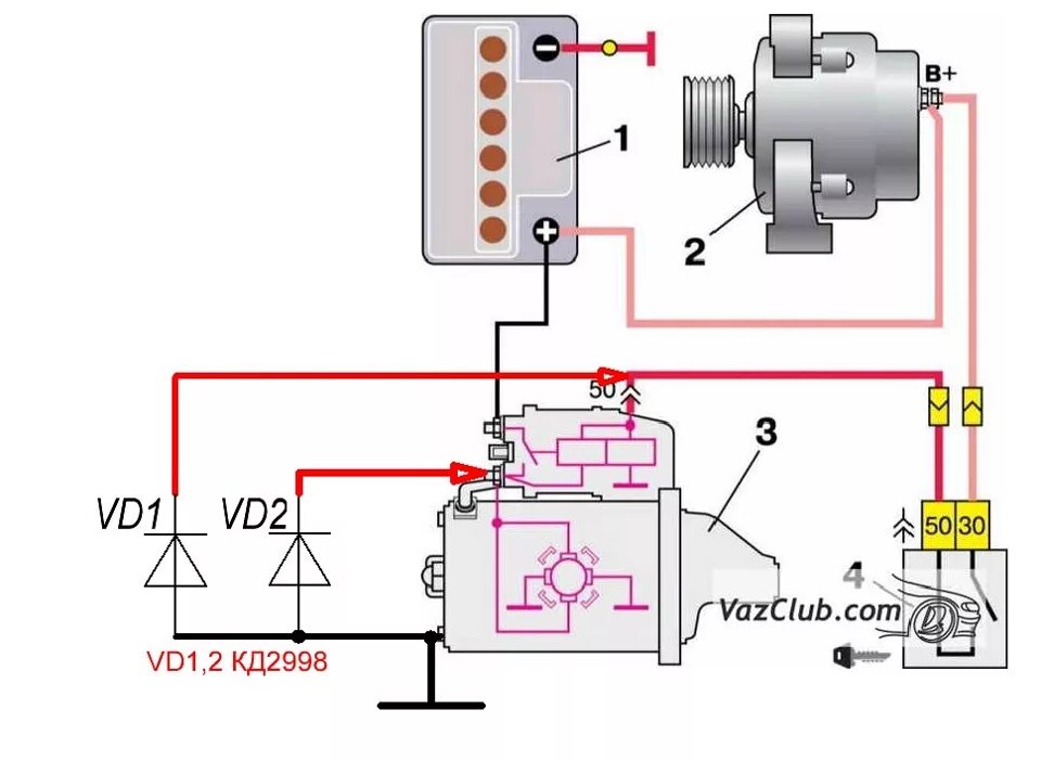 Подключение стартера к бензиновому генератору схема Доработка реле блокировки стартера, защита контактов - DRIVE2