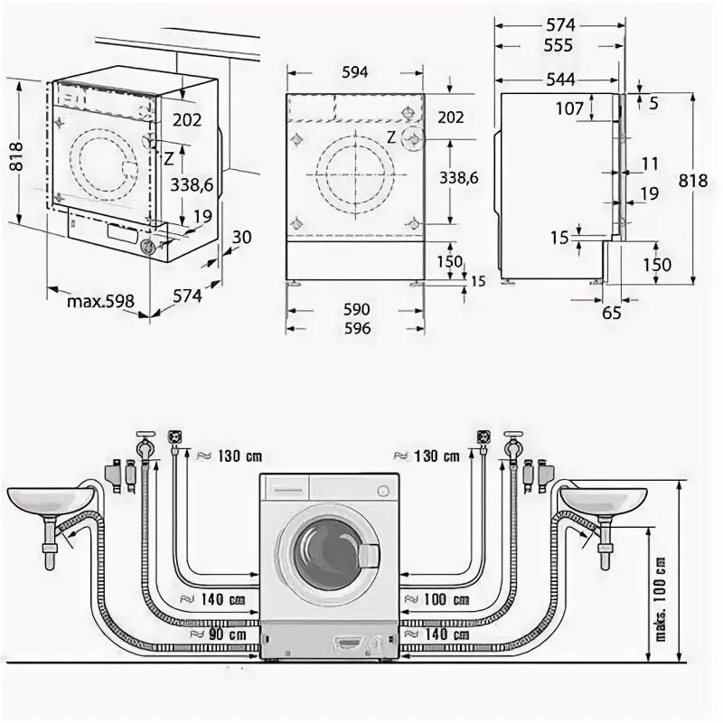 Подключение стиральной машины размеры Купить Машины стиральные в регионе Череповец ВКонтакте
