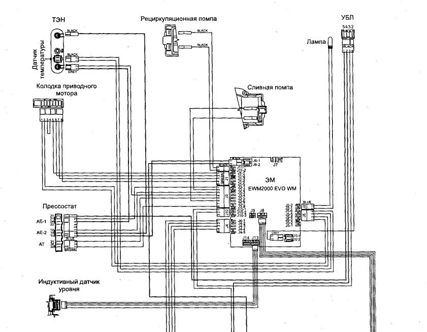 Подключение стиральных машин electrolux СМА Electrolux EWS1247, 91451211100, модуль EWM 2000, ошибка Е 37 - Ремонт стира