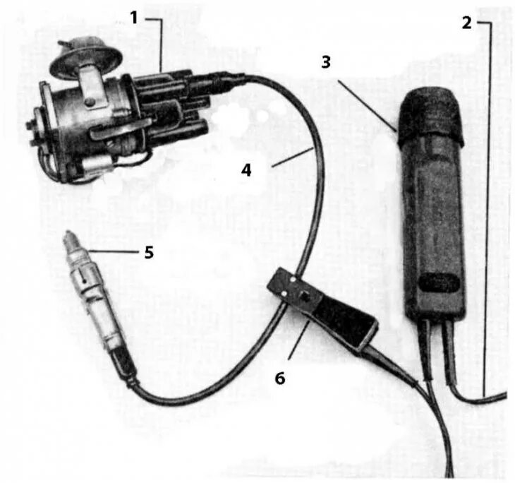 Подключение стробоскопа для установки зажигания Checking and adjusting the ignition timing (Mazda Familia 6 (323, Protege) 1989-