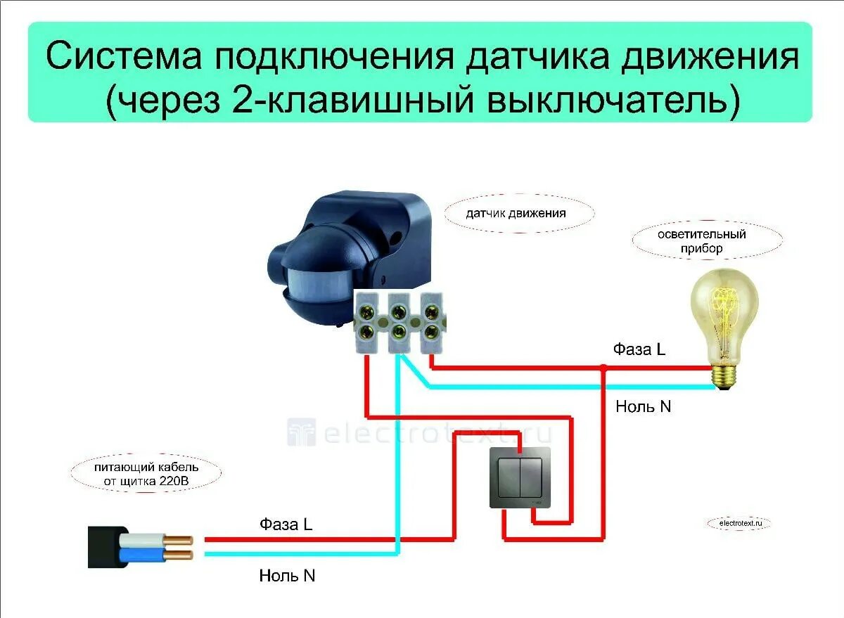 Подключение сумеречного датчика Подключение датчика движения к лампе - Roleton.ru