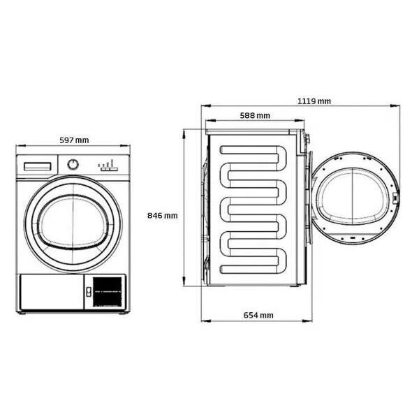 Подключение сушильной машины беко Купить Сушильная машина Beko B3T47238 в каталоге интернет магазина М.Видео по вы