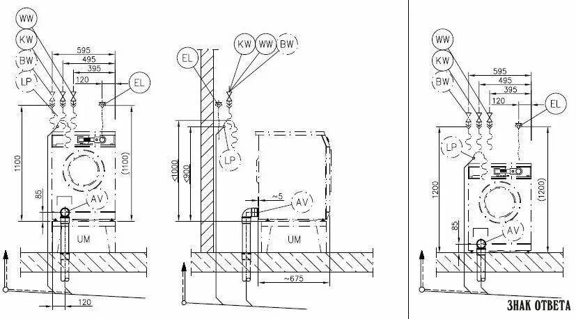 Miele T 9466 C 41/56 Установка и подключение