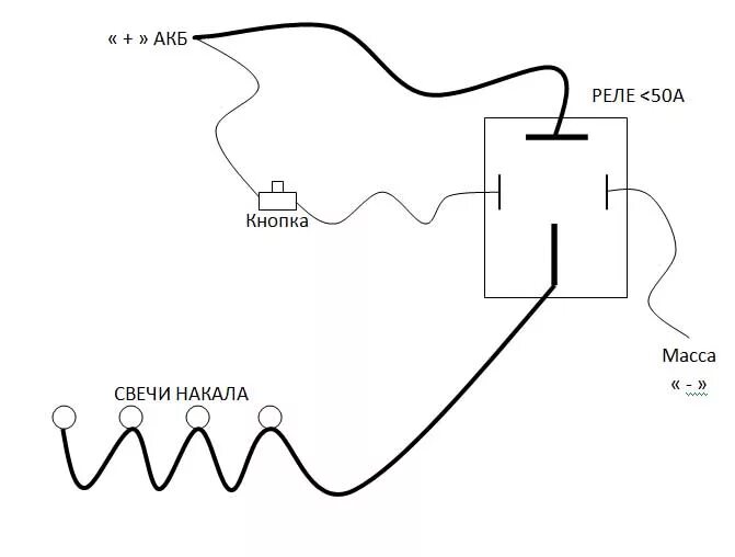 Подключение свечей накала через кнопку 46eefu-960 / VFL.Ru - надёжный и быстрый фотохостинг с 2009 года