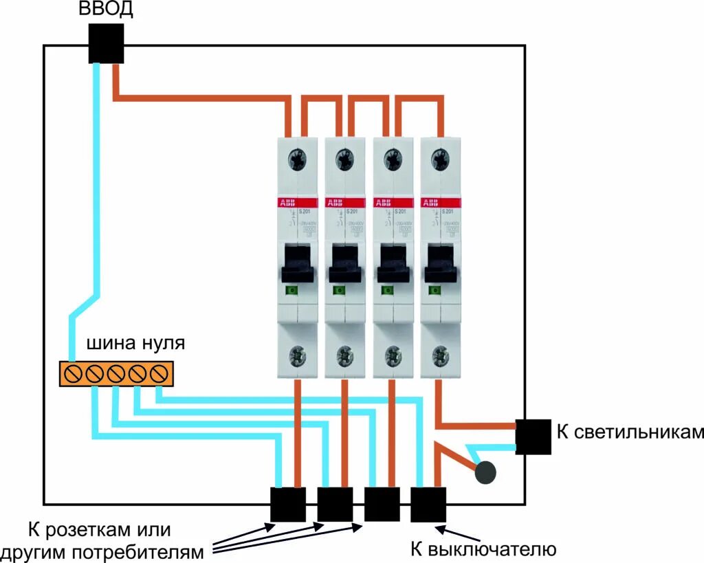 Подключение света через автоматы Как подключить автомат в щитке - как сделать правильный выбор и подключить автом