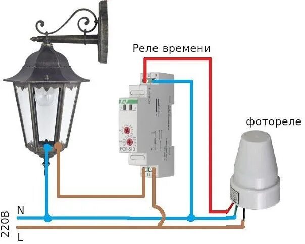 Подключение света через фотореле Фотореле для уличного освещения