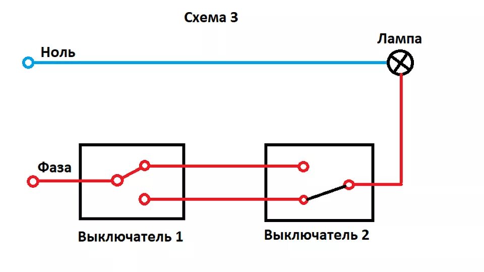 Подключение света двумя выключателями Подключение проходного выключателя: как это делать правильно? ichip.ru