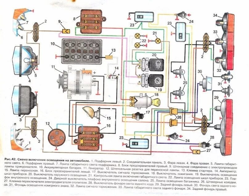 Подключение света москвич 412 Электросхемы ИЖ-МОСКВИЧ - ИЖ 2125, 1,5 л, 1980 года электроника DRIVE2