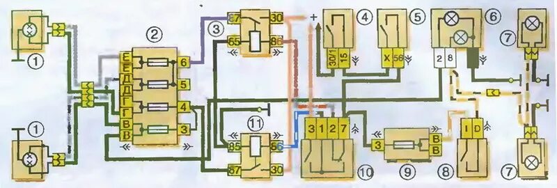 Подключение света на ниве Схема включения габаритов автомобиля нива 21213