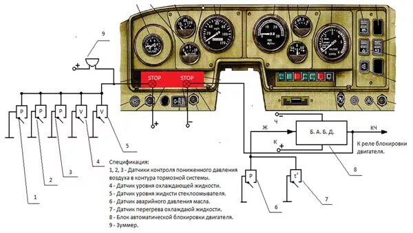 Подключение света урал 4320 Автоматический блокиратор двигателя транспортного средства