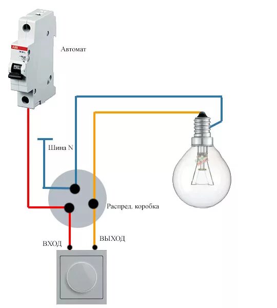 Подключение светильника через автомат Подключение диммера для освещения: примеры, схемы