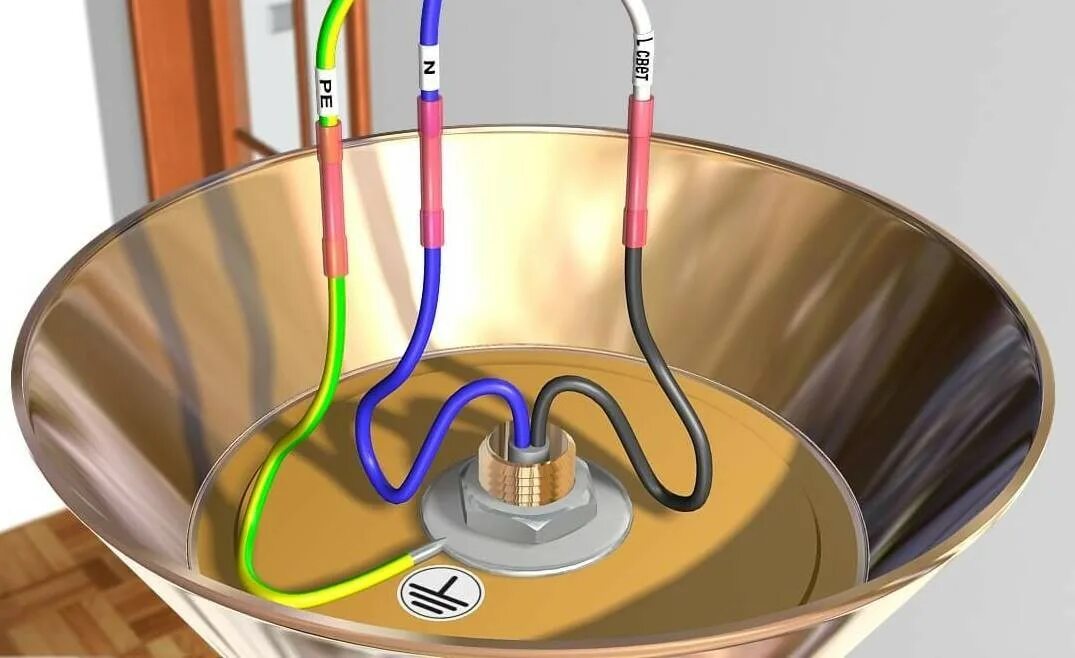 Подключение светильника три провода Нужно ли заземлять приборы освещения: лампы, люстры, фонари ichip.ru