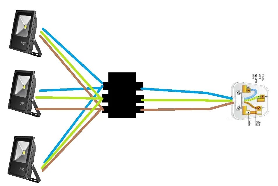 Подключение светодиодного прожектора к двум проводам How To Connect 3 Wire Led Light Cheap Sale poligraf-ti.kz