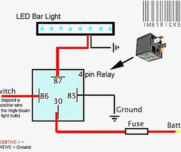 Подключение светодиодной балки через реле и кнопку Cree Led Light Bar Wiring Diagram Led light bars, Bar lighting, Navigation light