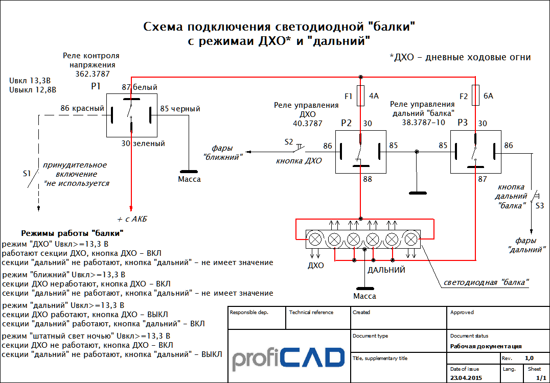 Подключение светодиодной балки на дальний свет Схема подключения светодиодной балки фото видео - Calebin.ru