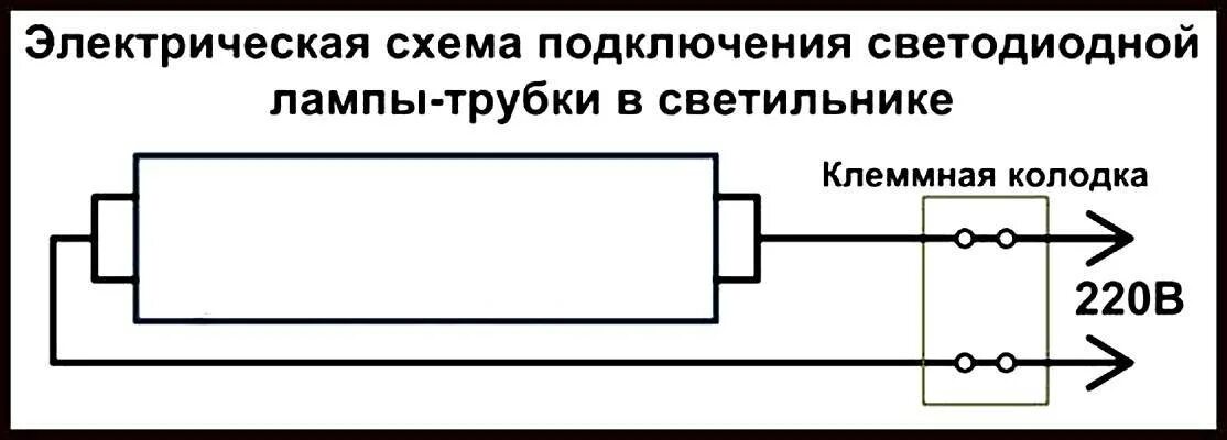 Подключение светодиодной лампочки Схема подключения светодиодной лампы вместо люминесцентных