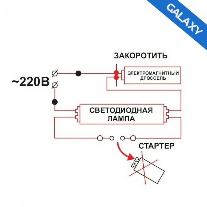 Подключение светодиодной лампочки Подключение и замена люминесцентных ламп на светодиодные