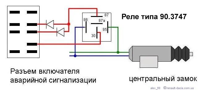 Подключение центрального замка к поворотникам Подружил центральный замок и аварийку - Lada 21011, 1,3 л, 1974 года электроника