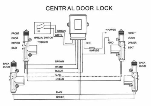 Подключение центрального замка кес New UNIVERSAL POWER DOOR LOCK ACTUATOR MOTOR KEYLESS 5 Wire 12 Volt 9.8lb Torque