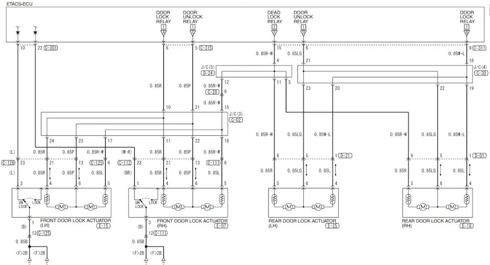 Подключение центрального замка лансер 9 DeadLock System, штатная система "Мёртвый замок" - Mitsubishi Lancer X, 2,4 л, 2