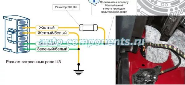 Подключение центрального замка шкода октавия Skoda Rapid Схема установки сигнализации Auto-Components.Ru