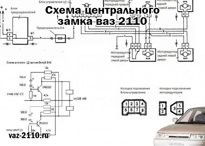 Подключение центрального замка ваз 2112 Схема центрального замка ваз 2110