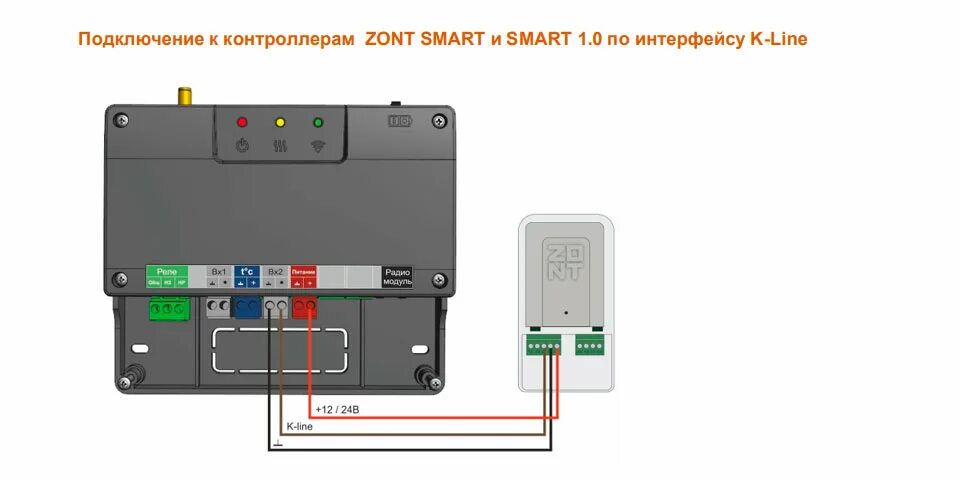 Подключение цифровых датчиков zont Адаптер OpenTherm ECO (763) к GSM и Wi-Fi модулям ZONT (ML00004933)