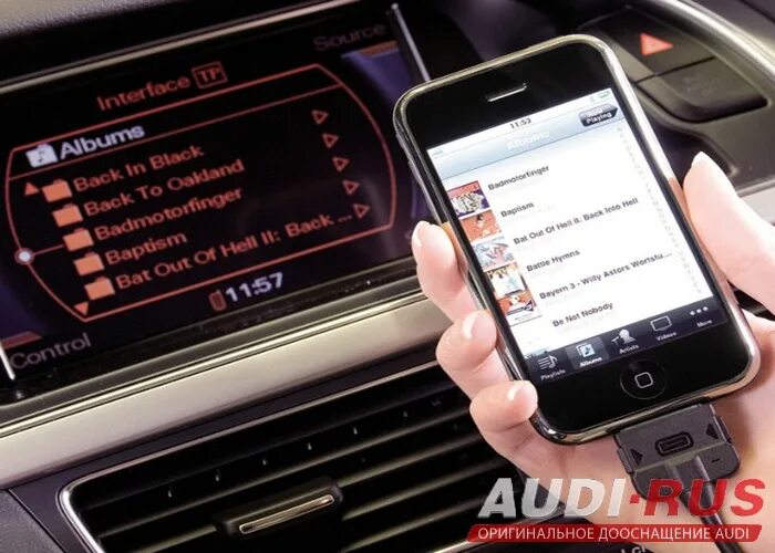 Подключение телефона audi Подключение iPhone на Audi A4 шнур - Audi RUS