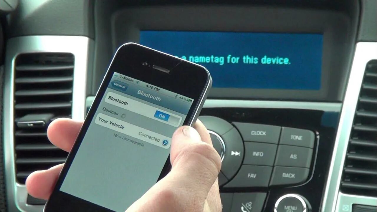 Подключение телефона bluetooth Pairing Bluetooth , 2012 Chevy Cruze - YouTube