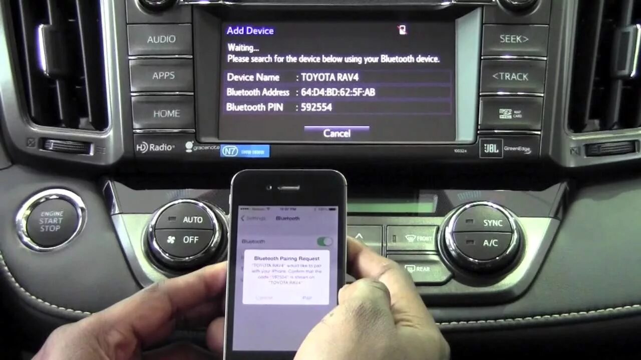 Подключение телефона через андроид авто 2014 Toyota RAV4 Connect iPhone to Entune How To By Brookdale Toyota - YouTube