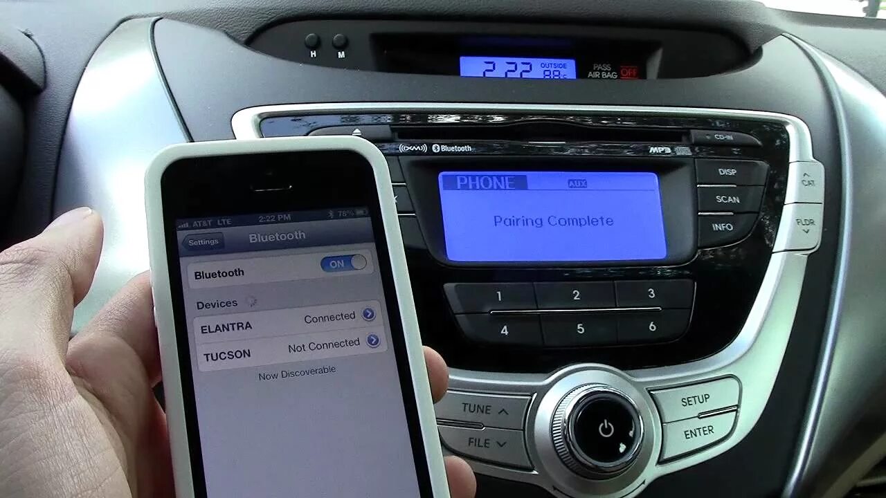 Подключение телефона через андроид авто iPhone iOS Bluetooth Pairing to Your Car - YouTube