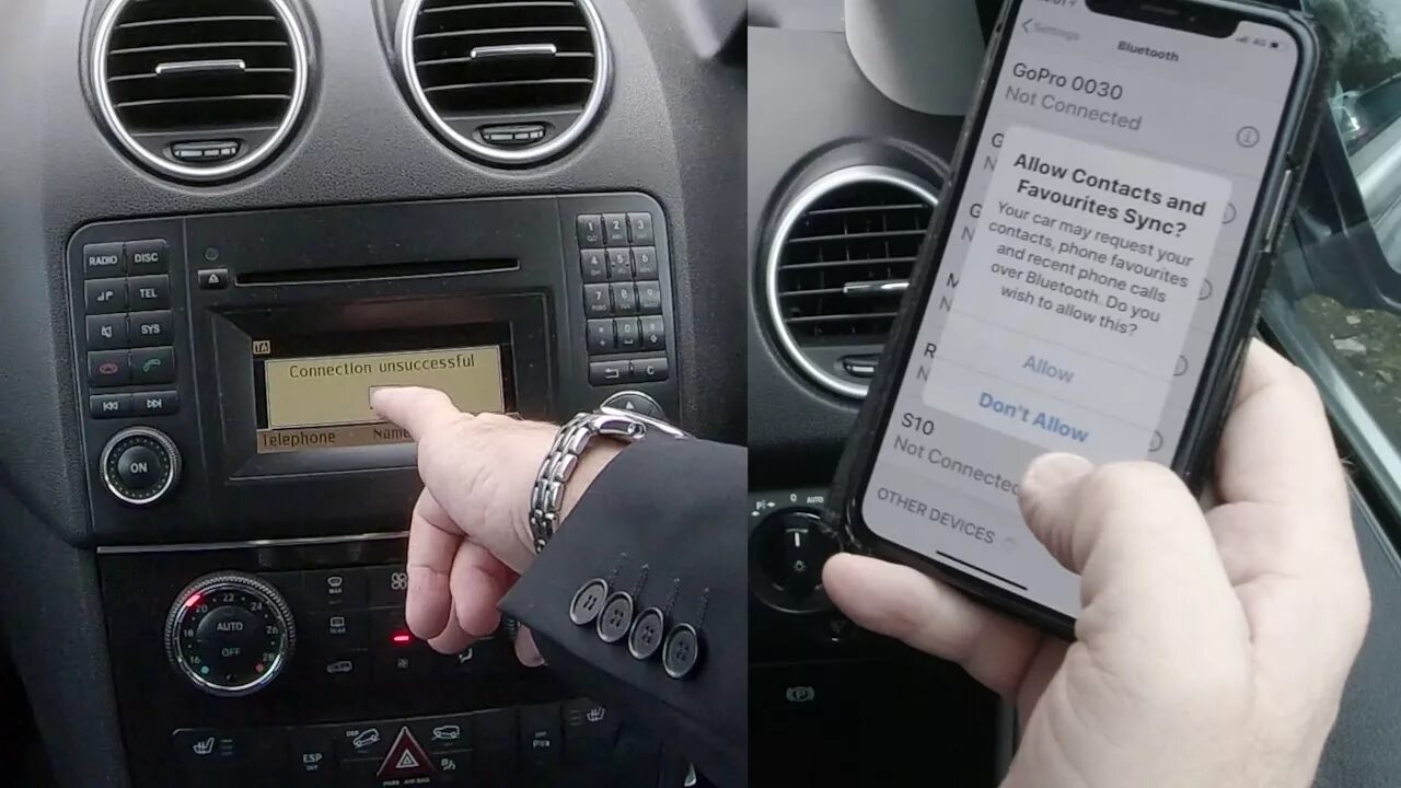 Подключение телефона через радио How to pair a Mobile to the Bluetooth Audio System in a 2009 Mercedes Benz M Cla