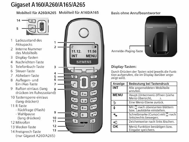 Подключение телефона гигасет s2582 без базы Купить TRIO 3er SET Gigaset Mobilteil+Ladeschale A16h +analog Basisstation DECT 