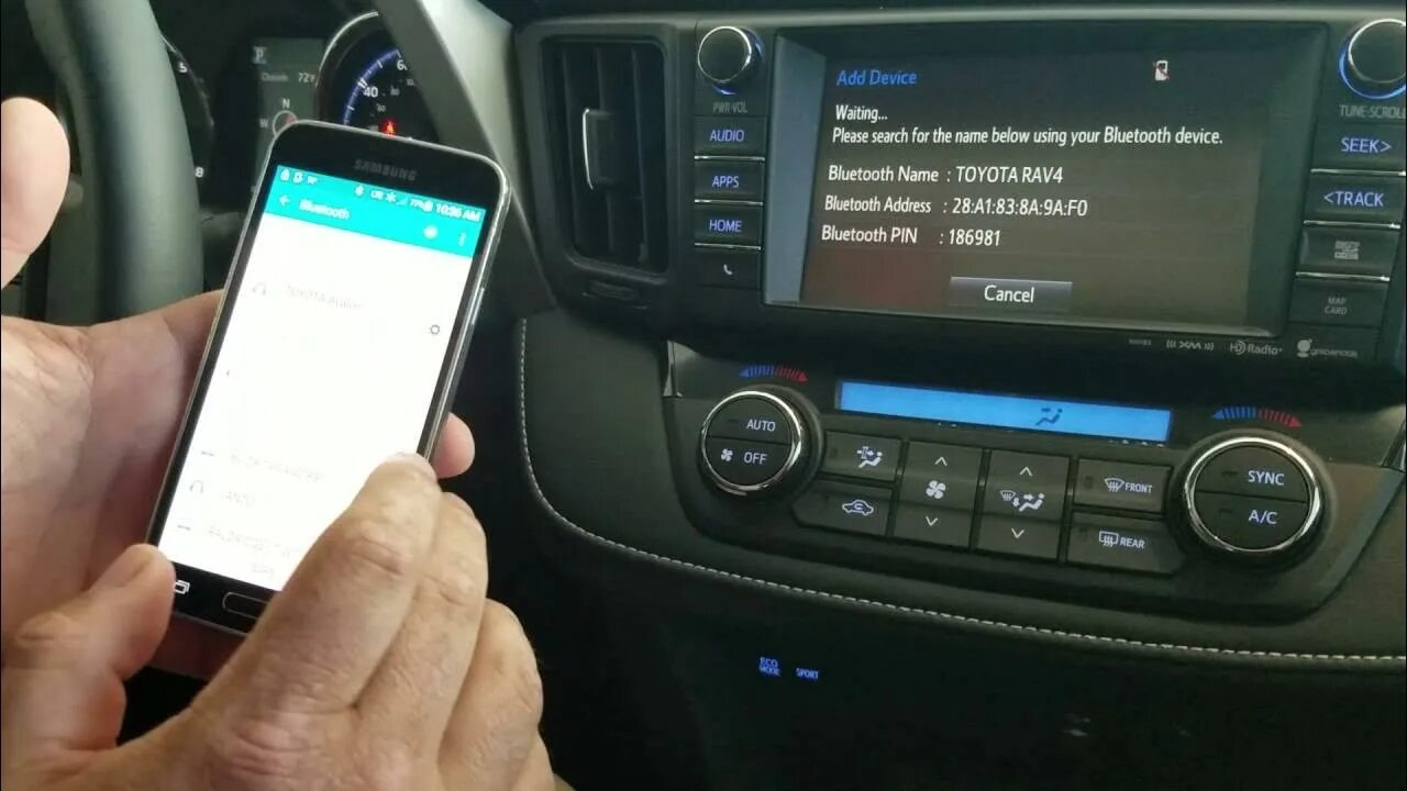 Подключение телефона к автомобилю через андроид авто How to pair your phone to the New 2016 Toyota RAV4 - YouTube