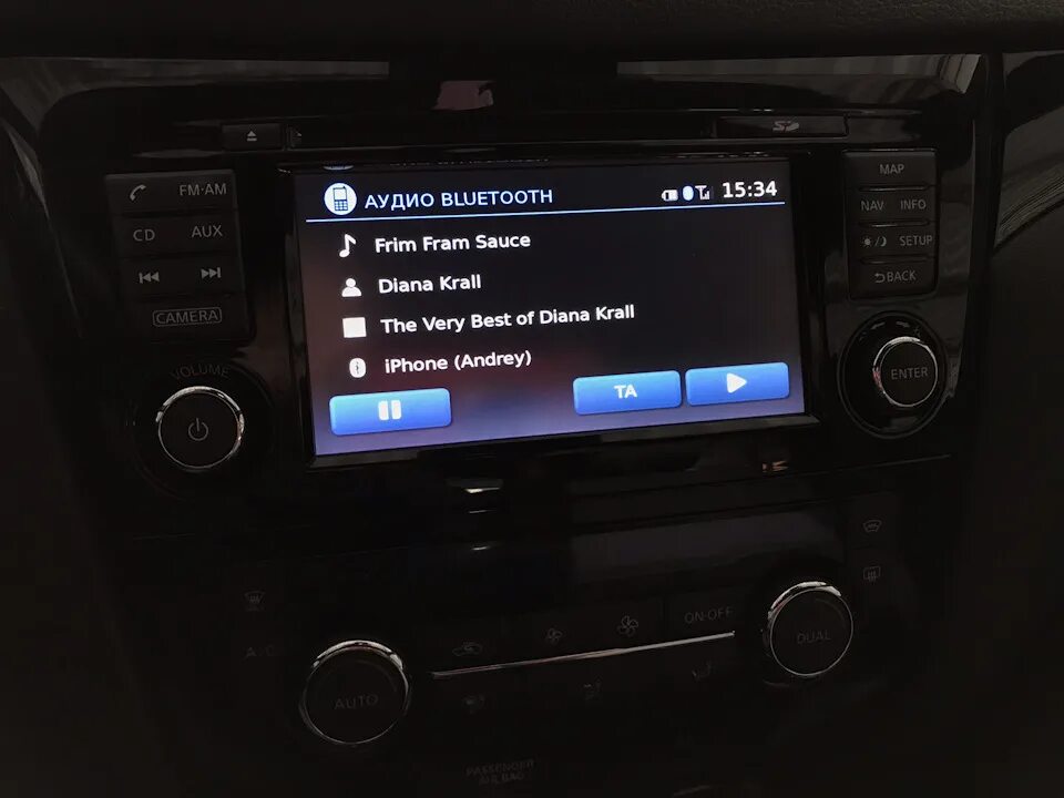 Подключение телефона к кашкай iPhone & bluetooth - Nissan Qashqai (2G), 2 л, 2014 года автозвук DRIVE2