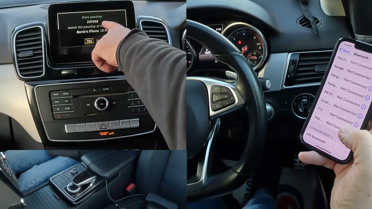 Подключение телефона к мерседес How to Pair a mobile to the bluetooth system in a 2018 Mercedes Benz GLE - YouTu